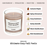 Candier Snuggle Into Cozy Season Candle lifestyle view