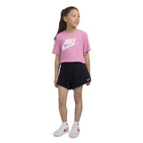 Nike Girls' Advantage Swing Shorts Black fabric detail