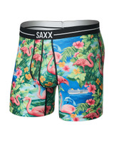 SAXX Men's Volt Breathable Mesh Boxer Brief in Flamingo Day / Multi