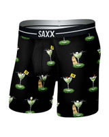 SAXX Men's Volt Breathable Mesh Boxer Brief in My Handicap / Black
