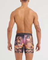 SAXX Men's Volt Breathable Mesh Boxer Brief in Disco Fries / Maroon
