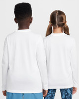 Nike Kids' Legend Dri-FIT Long Sleeve Tee White front view