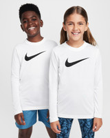 Nike Kids' Legend Dri-FIT Long Sleeve Tee White detail view