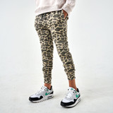 Burlebo Boys' Camo Fleece Joggers in Classic Deer Camo front view