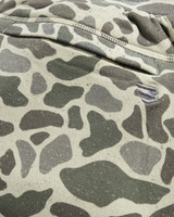 Burlebo Boys' Camo Fleece Joggers in Classic Deer Camo flat lay