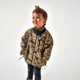 Burlebo Boys' Camo Sherpa Jacket in Rocky Mountain