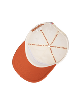 The Mañana Texas Two-Tone Snapback Hat in Cream and Orange