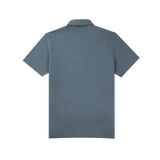 Poncho Outdoors Men's Field Polo in Dinner Bell with Stormy Weather accents, back view