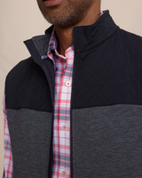 Southern Tide Men's Waterfront Quilted Vest in Caviar Black