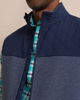 Southern Tide Men's Waterfront Quilted Vest in Dress Blue