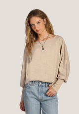 Dylan Women's Emerson Dolman Tee in Beige