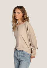 Dylan Women's Emerson Dolman Tee in Beige