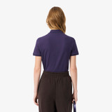 Lacoste Women's Short Sleeve Slim Fit Polo in Deep Purple side