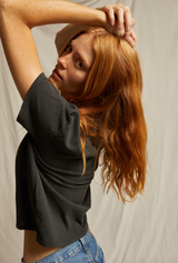 perfectwhitetee Women's Harley Boxy Tee in Vintage Black