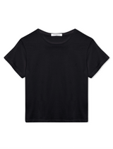 perfectwhitetee Women's Lisa Slim Tee in True Black front view