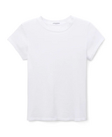 perfectwhitetee Women's Sheryl Baby Tee in White front view