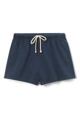 perfectwhitetee Women's Layla French Terry Sweatshorts in Navy side