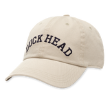 The Duck Head Gold School Twill Strapback Hat in Stone