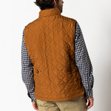 The Duck Head Men's Fremont Sport Performance Quilted Vest in Dark Amber