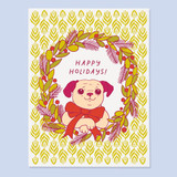 The Good Twin Buffy Wreath Card front view