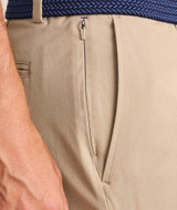 Vineyard Vines Men's Performance On-The-Go Straight Fit Pants Khaki flat lay