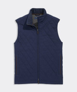 Vineyard Vines Men's Dorset Quilted Vest in Nautical Navy rear detail