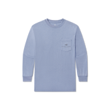 Southern Marsh Boys' Lab Trio Seawash Long Sleeve Shirt Washed Blue front
