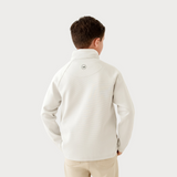Southern Marsh Boys' Southampton Performance Quarter Zip Pullover White back