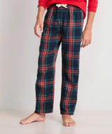 The Vineyard Vines Boys' Flannel Lounge Pants in Blue and Red Plaid