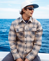 The Salty Crew Men's Fathom Tech Flannel in Khaki
