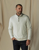 The Normal Brand Men's Puremeso Button Popover in Stone side view