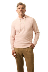 The Faherty Men's Sunwashed Midweight Organic Hoodie in Cloud Pink