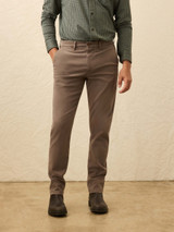 Faherty Men's Coastline Stretch Chino Pants in Alpine Brown back view