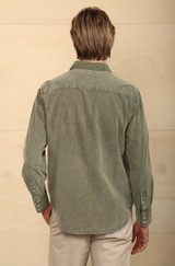 True Grit Men's Jackson Cord Western Shirt in Platoon