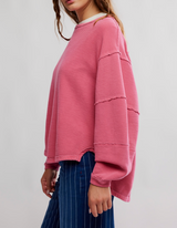 Free People Women's We The Free Total Eclipse Long Sleeve Top in Hibiscus Pop