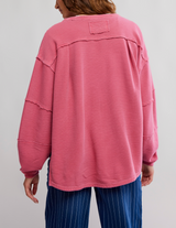 Free People Women's We The Free Total Eclipse Long Sleeve Top in Hibiscus Pop