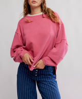 Free People Women's We The Free Total Eclipse Long Sleeve Top in Hibiscus Pop