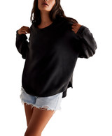 Free People Women's We The Free Total Eclipse Long Sleeve Top in Black