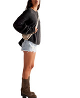 Free People Women's We The Free Total Eclipse Long Sleeve Top in Black