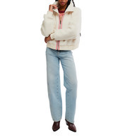 Free People Women's Alpine Sherpa Jacket in White Swan