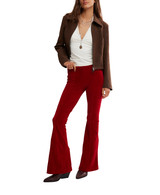 Free People Women's Penny Velvet Pants in Salsa