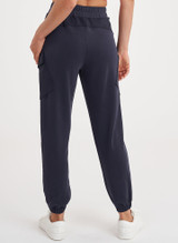Thrive Societe Women's Ultraluxe Cargo Jogger in Carbon front view
