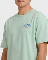 Billabong Men's Wax Arch Regular T-Shirt in Seafoam detail view