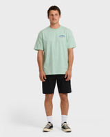 Billabong Men's Wax Arch Regular T-Shirt in Seafoam full body
