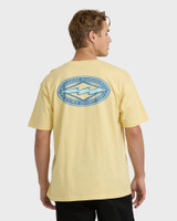 Billabong Men's Rotor Diamond Regular T-Shirt in Golden Yellow back detail
