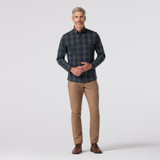 The Mizzen Main Men's Upstate Flannel in Olive Lucas Plaid