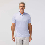 The Mizzen Main Men's Halyard Polo in White Dot Stripe