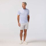 The Mizzen Main Men's Halyard Polo in White Dot Stripe