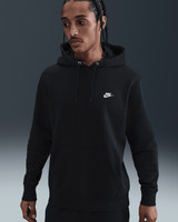 Nike Men's Club Hoodie Black detail view