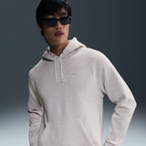 Nike Men's Club Hoodie Birch Heather detail view